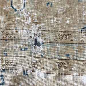 Tapis turc vintage surdimensionné 9,4x11,6 pi (287x355 cm), tapis abstrait marron - Product Image 3