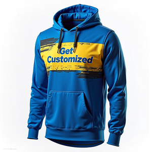 เสื้อสวมหัวทรงโอเวอร์ไซส์สำหรับผู้ชายได้รับการกำหนดเองเสื้อผ้าลำลองโพลีเอสเตอร์และเสื้อผ้าฝ้ายแบบเรียบง่าย - Product Image 5