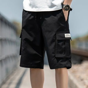 Pantalones cortos de talla grande 9XL para hombre, pantalones cortos Cargo de algodón para hombre grande y alto, Bermudas informales con cordón de verano para hombre con múltiples bolsillos - Product Image 1