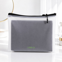 Sac de rangement cosmétique transparent en PVC grande capacité, avec logo personnalisé, trousse de toilette de voyage, étui à fermeture éclair étanche, fournisseur