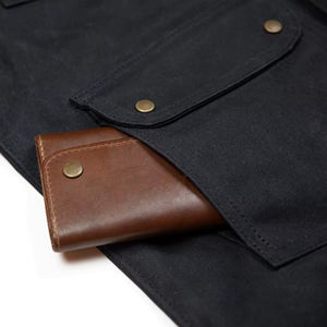 Veste en toile de coton 100% avec bouton couvert avec logo personnalisé design hivernal Vestes pour hommes - Product Image 2