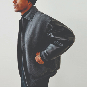 2025 Veste en cuir décontractée pour hommes de concepteur de logo personnalisé col montant grande taille vente en gros vierge OEM ODM entretenu - Product Image 2