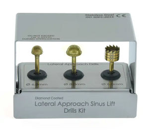 Dental Lateral y Crestal Approach Diamond Burs Kit Sinus Lift Cirugía Acero inoxidable - Product Image 5