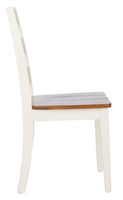 Chaise de salle à manger moderne en teck massif avec finition de haute qualité couleur blanc pour une utilisation intérieure et extérieure