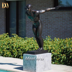 Custom Bronze Swimmer Statue Life Size Female <strong>Athlete</strong> Diving Sculpture for Sports Center or Park - Product Image 4