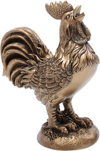 Coq en laiton Bobble Head résine et laiton taille personnalisée modèle MOS-456709 pour la décoration intérieure symbole de chance et de richesse - Product Image 2
