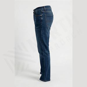 Custom <b>Men's</b> Loose Straight Autumn/Winter Fashion Retro Wide Legs Baggy Denim <b>Jeans</b> Solid Mid <b>Waist</b> Quick Dry Stonewashed - Product Image 3