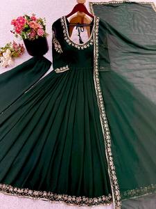 Nouvel ensemble haut palazzo dupatta pour femmes, en micro-coton lourd réversible, de style indien/pakistanais, élégant et décontracté, pour les fêtes et les mariages - Product Image 2