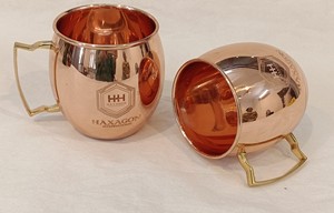 Tasse en cuivre de haute qualité avec poignée en cuivre martelé avec poli pour la maison et les ustensiles de cuisine - Product Image 6