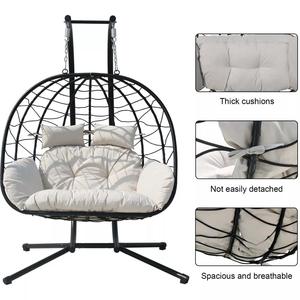 Wholesale Inflatable Outdoor <b>Rattan</b> <b>Swing</b> Pod Double Seater Hanging <b>Chair</b> for Home Furniture Garden Patio Indoor Use - Product Image 4