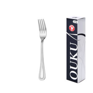 Fourchette à fruits Mr. Spoon Série Bola en acier inoxydable 18/0 avec manche en plateau, compatible lave-vaisselle, durable pour restaurants et bars - Product Image 1