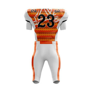 Uniformes de fútbol americano de nuevo estilo personalizados, transpirables, elásticos con mangas cortas, último diseño y técnicas impresas - Product Image 3