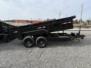 Used Small <b>Farm</b> Tractor Mounted Self 7x14 Dump <b>Trailer</b> 14K GVWR Tandem Axle High Productivity <b>Farm</b> Hauler Bed Construction - Product Image 1