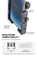Support de téléphone pour moto en alliage d'aluminium CPC-07 avec boucle de sécurité, optionnel pour la conduite en extérieur sur vélos et motos.