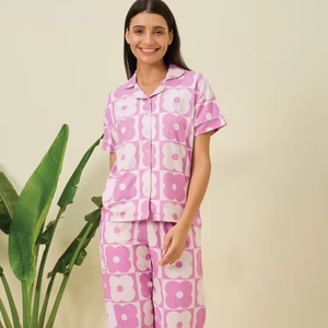 ชุดนอนเส้นใยไม้ไผ่100% เป็นมิตรกับสิ่งแวดล้อมของผู้หญิงชุดนอนสบายระบายอากาศได้เรียบยืดหยุ่นปิดผ้าใยสังเคราะห์สำหรับ - Product Image 1