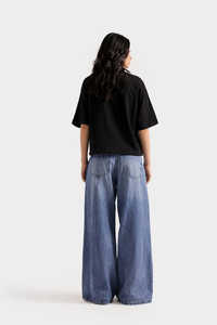 Camiseta Holgada de Algodón Cómodo para Mujer, Fabricada en Pakistán, Color Negro, Talla Grande, Venta al por Mayor, Ropa Lisa de Verano de Alta Calidad - Product Image 2