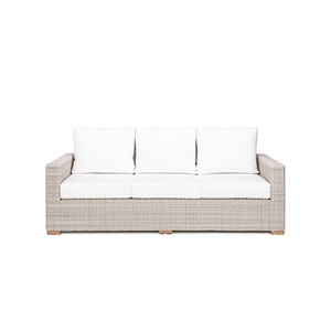 Modern Design Garden <b>Sofa</b> Set Solid Teak <b>Wood</b> <b>Frame</b> with Woven Synthetic Rattan Cushion for Indoor & Outdoor Use - Product Image 2