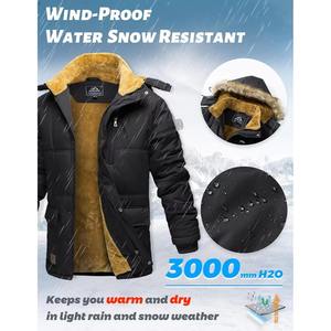 Blouson matelassé en toile personnalisé à capuche, unisexe, matelassé, chaud, zippé, imperméable, coupe-vent, décontracté, tendance - Product Image 6