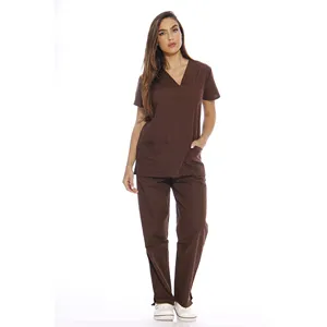 Medici e infermieri donne di migliore qualità vendita calda personalizzata scrub uniformi vestito da donna abbigliamento medico personalizzabile dimensionamento