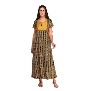 Camisón 100% Algodón, Súper Suave y Cómodo, Tela Popelina, con 1 Bolsillo Lateral, Cierre con Botones y Borlas, para Uso Doméstico - Product Image 2