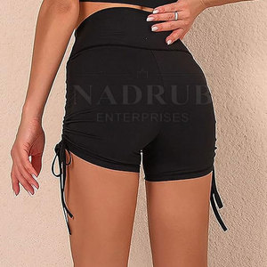 Venta al por mayor Mujeres Booty Shorts Spandex High Rise Shorts Para Workout Lounge OEM Mujeres Booty Shorts - Product Image 4