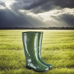 Botas altas SSBO verde PVC Premium serpiente resistente a mordeduras impermeable antideslizante verano primavera cómodo Unisex para jardinería buena - Product Image 3