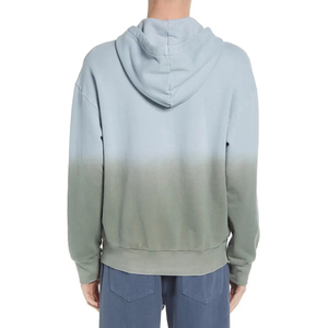 Personalizada Moletom Masculin algodón 100% dos colores Sudadera con capucha de lana de cuello redondo en blanco Unisex sudaderas Dip Dye sudadera - Product Image 2