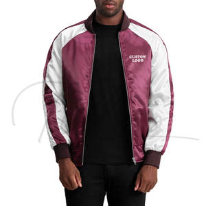 Chaqueta Bomber de Poliéster Satinado Impermeable y Cortavientos, Estilo 2026, con Diseño de Logotipo Frontal Personalizable para Hombre - Product Image 6