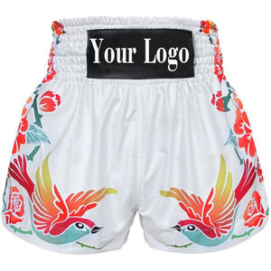 Concevez votre propre MMA vente en gros de qualité supérieure Logo personnalisé 100% Polyester Short de boxe Muay Thai Shorts - Product Image 5