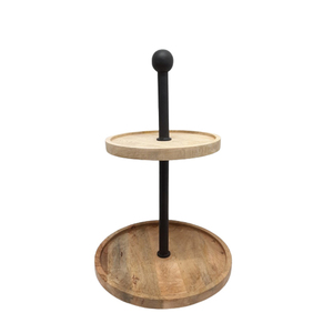 ที่วางเค้กไม้ทรงกลม3ชั้นทำจากไม้อุปกรณ์ตกแต่งตามธรรมชาติสำหรับงานแต่งงานวันเกิดปาร์ตี้ - Product Image 4