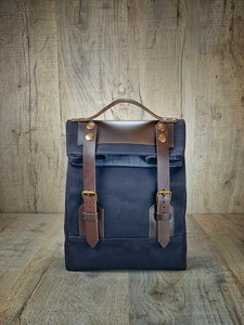 Bolsa de Almuerzo Portátil Ecológica Aislada de Lona y Cuero, Bolsa Reutilizable para Almacenamiento de Alimentos para el Trabajo, Viajes y Uso al Aire Libre LCLB-0023 - Product Image 4