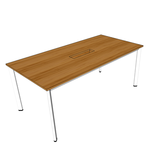 โต๊ะประชุมทรงรีไม้ไผ่รุ่น BFOB014 พร้อมขาเหล็กประกอบสำเร็จ ขนาด 180x90 ซม. สำหรับใช้ในสำนักงานหรือโรงแรม วัสดุ MDF และโลหะ - Product Image 4