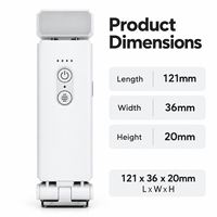 Lampe de nuit à clip LED rechargeable par USB avec batterie 500 mAh, 3 modes d'éclairage, 5 niveaux de luminosité et fonction mémoire