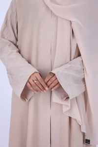 Abaya Nida personnalisée avec des manches à volants en mousseline de soie, vêtements islamiques en gros pour femmes, Ramadan, Eid, Turquie, Abaya - Product Image 2
