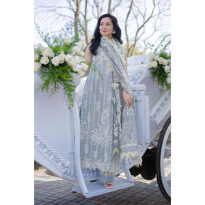Ensemble en mousseline brodée pour femmes avec chemise, dupatta et pantalon 3 pièces - Rang Rasiya BIC-4882 - Product Image 4
