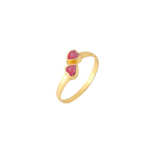 Anillo de cuarzo turmalina Rosa 4mm forma de corazón oro Vermeil bisel de plata esterlina anillo de piedra de nacimiento ajustable anillo de plata de piedras preciosas - Product Image 3