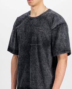 Men's 2026 Regular Sleeve Summer T-Shirt Knitted Breathable Casual Crew Neck 220 Grams Fabric <b>Weight</b> 100% Cotton Regular <b>Blank</b> - Product Image 5