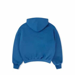 Uniforme de basket-ball pour hommes, sweat à capuche d'hiver imprimé solide avec fermeture éclair et impression numérique, coupe ample, techniques lavées, col confortable - Product Image 2