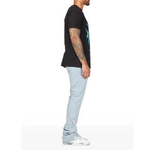 Pantalones de chándal de lana para hombre transpirables y de secado rápido OEM personalizados de fabricante, pantalones de chándal acampanados apilados acampanados de felpa francesa - Product Image 1