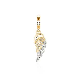 จี้รูปปีกนางฟ้าเคลือบทองสองสี Jeulia Move My Way ประดับเพชร - Product Image 1