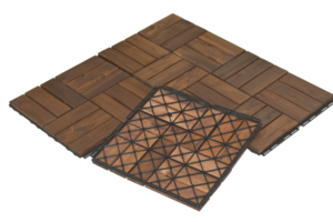 Baldosas de Madera para Terraza, Nuevo Modelo de 12 Listones, Baldosas de Madera de Acacia para Bricolaje, 30*30cm, Ecológicas para Interiores y Exteriores - Product Image 6