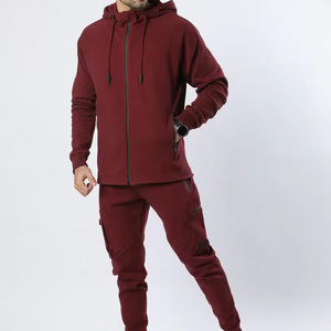 Chándales de invierno para hombre con logotipo personalizado de fábrica de Pakistán 2025, conjuntos de Jogger de lana de algodón 100% con cremallera, etiqueta privada 'Made Pakistán' - Product Image 1