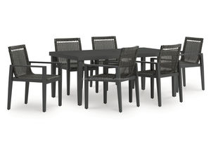 Juego de Mesa de Comedor de Madera Ardena, Sillas de Jardín Cómodas, Resistentes y Modernas, para Patio, Sala de Estar, Parque, Hotel, Villa, Apartamento - Product Image 5