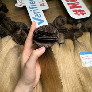 Extensiones de cabello virgen Remy recto Natural atado a mano 100% estilos de tendencia trama teñida proveedor vietnamita que un 100g - Product Image 6