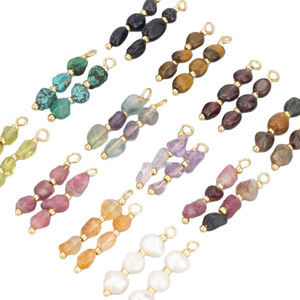 Pendentif à breloque chrétien en argent 925 Tumble Fluorite Gemstone-Bijoux à breloques en plaqué or-Bijoux faits à la main en gros - Product Image 5