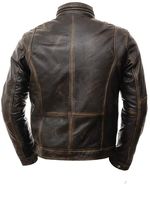 Veste en cuir de vachette couche supérieure pour hommes Slim Fit col montant capuche à la mode fabricant de veste de moto en cuir de vachette couche supérieure