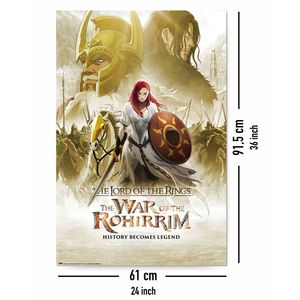 Modern Style the Lord of the Rings the Battle of the Rohirrim <b>Poster</b> Black Frame Paper Wall Art - Product Image 4