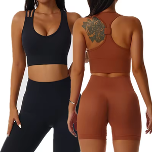 Conjunto de Leggings Deportivos de Cintura Media con Estampado Personalizado para Mujer, Talla Grande, para Gimnasio, Yoga, Cintura Elástica, Leggings Ajustados y Sujetador Deportivo - Product Image 2