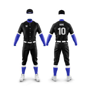 Maillots de baseball et de softball imprimés de haute qualité en gros, respirants, antibactériens, à séchage rapide, ensembles d'uniformes de sport grande taille - Product Image 6
