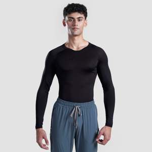 Men's Ultimate Compression <b>Long</b> <b>Sleeves</b> Black <b>Undershirts</b> - Product Image 1
